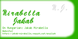 mirabella jakab business card
